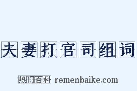 夫妻打官司组词是什么意思的图片
